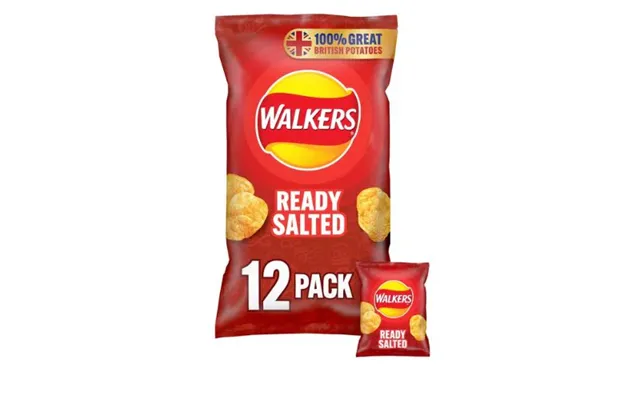 Walkers Ready Salted Crisps 12 X 25g