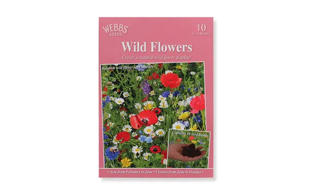 Webbs Seeds Wild Flowers 10 Seed Bombs