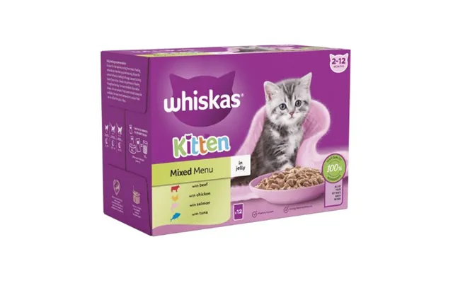 Whiskas Kitten Mixed Menu In Jelly 2-12 Month 12 X 85g