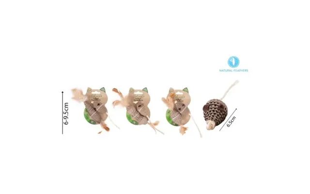 World Of Pets Cardboard Mouse Cat Toy 2 Pack Assorted Designs