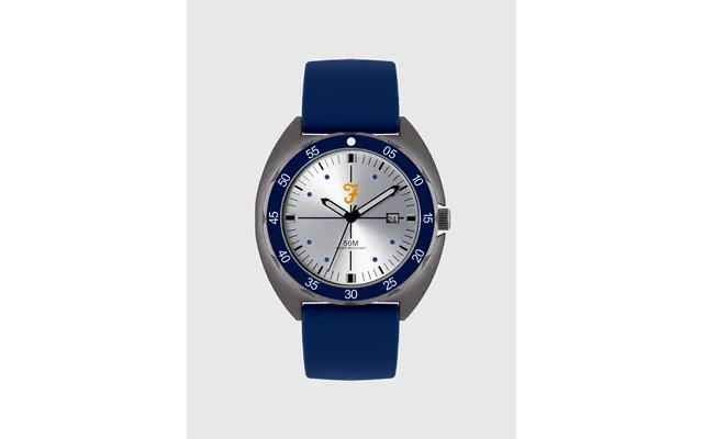 Farah Farah Black Silicone Strap Watch In Blue