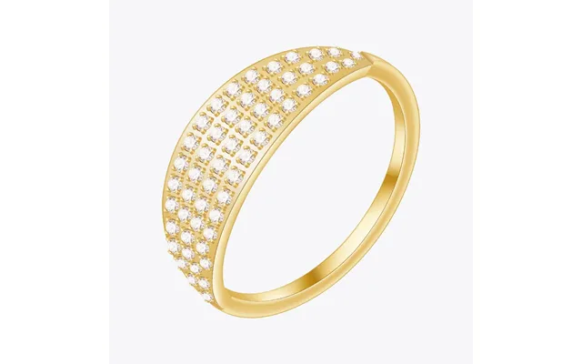 Anillos Geometry Curved Ring With Zircon For Women's Stainless Steel 18k Plated Gold Rings Street Jewerly R4223 R4224