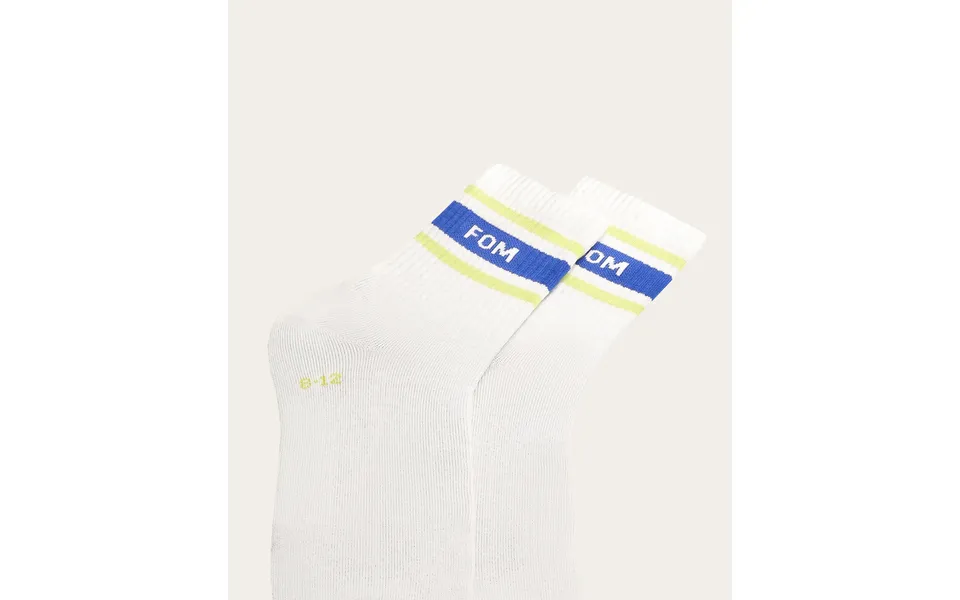 Socks Active - White Blue & Lime Stripes Size 4-7
