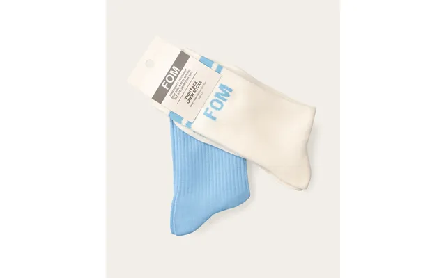 Socks Crew Twin Pack - Sky Gray & Off-white Stripes Size 4-7 product image