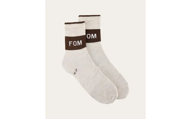 Socks Fom Crew - Ecru Melange Brown Stripe Size 4-7 product image