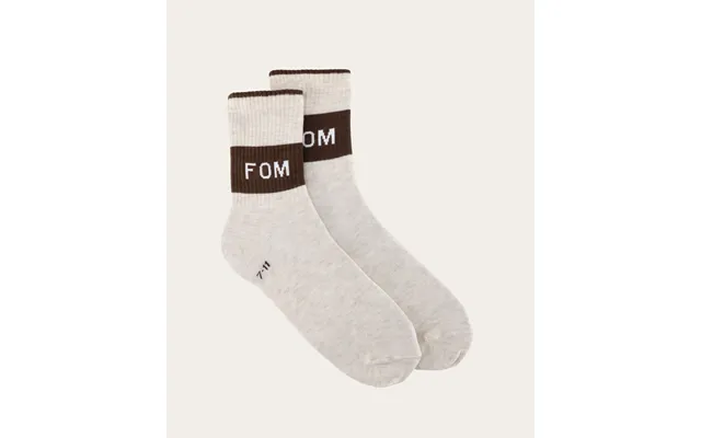 Socks Fom Crew - Ecru Melange Brown Stripe Size 7-11 product image
