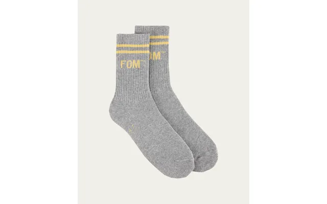 Socks Fom Crew - Grey Melange Yellow Stripe Size 4-7 product image