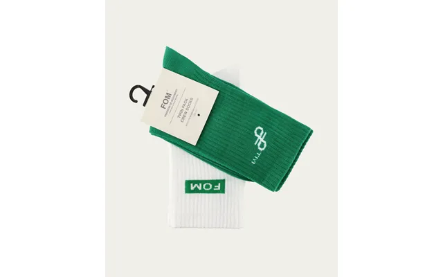Socks Fom Crew Twin Pack - Green Knot & White Fom Size 4-7 product image