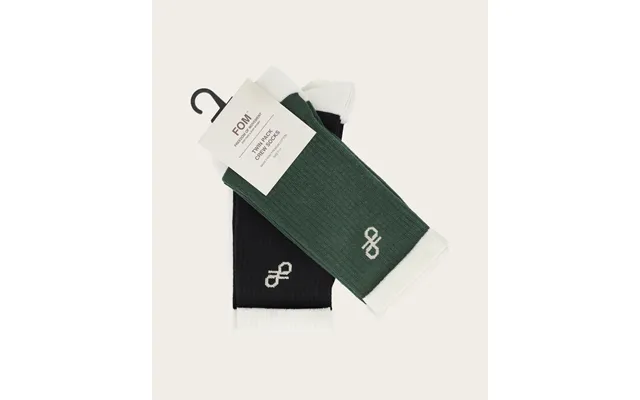 Socks Fom Crew Twin Pack - Khaki & Black Size 7-11 product image