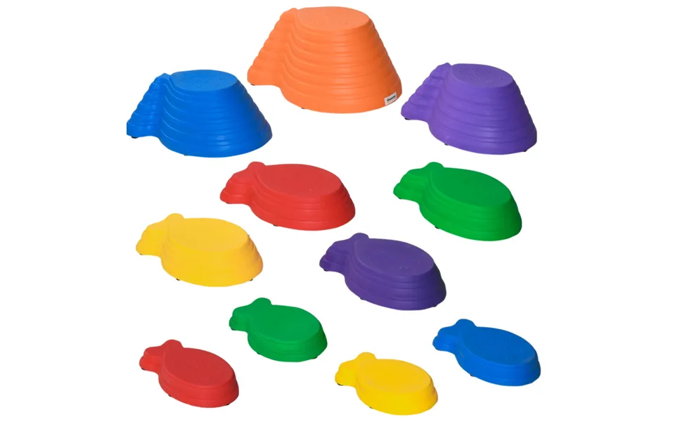 11-piece Fish Shaped Balance Stepping Stones For Kids - Multicoloured