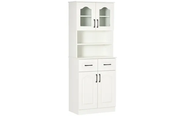 168cm Kitchen Cupboard Storage Cabinet W Shelves & Drawers,open Counter White product image