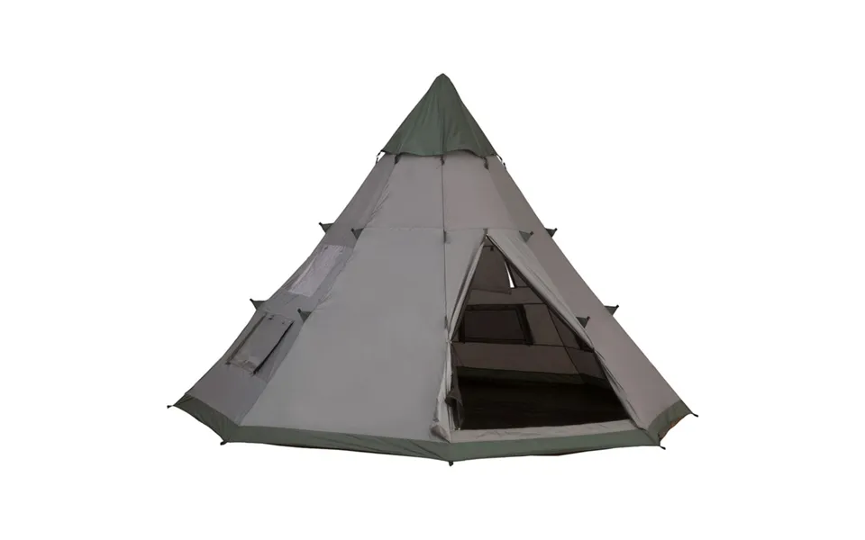 6-7 Person Family Tipi Camping Tent With Mesh Window & Carrying Bag - Spacious, Durable, Easy Setup