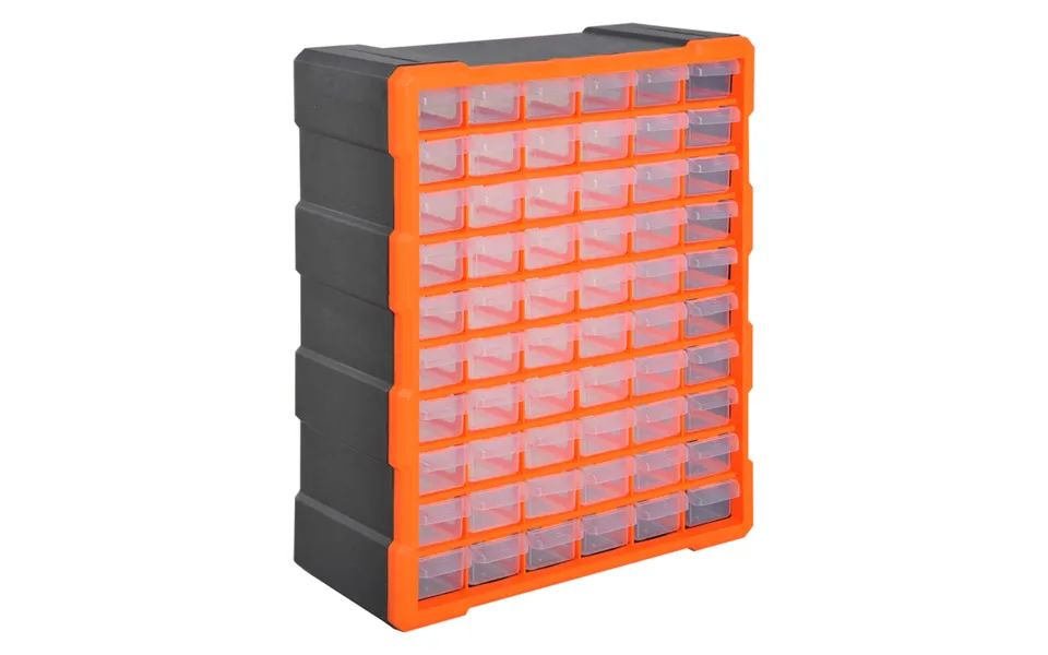 60 Drawer Parts Organiser Cabinet - Clear Transparent Storage For Nuts, Bolts, Tools, Craft Supplies