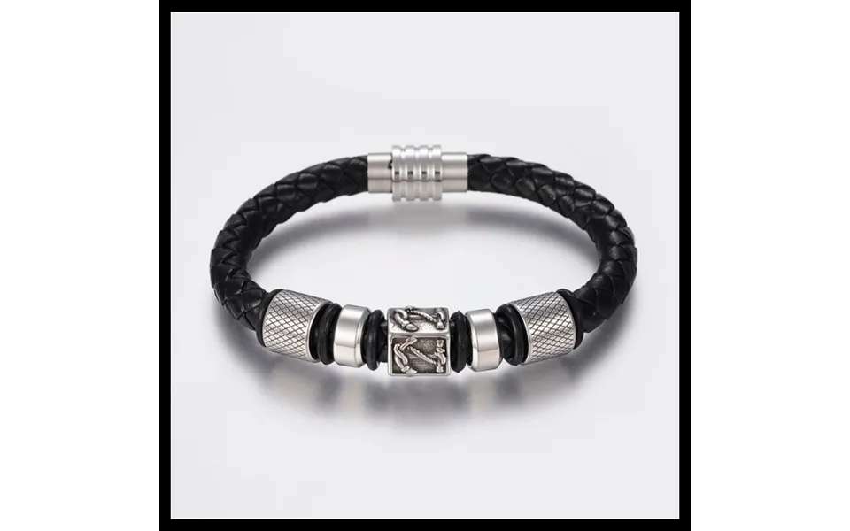 Aye Do Gifts Braided Faux Leather Nautical Bracelet - Silver-toned Charms, 8