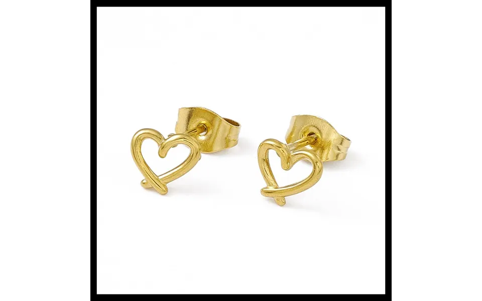 Aye Do Gifts Gold-plated Stainless Steel Small Heart Stud Earrings 6mm X 7mm