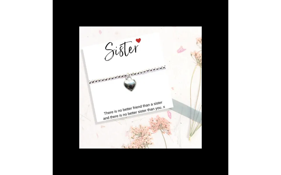 Aye Do Gifts Silver-plated Beaded Stretch Bracelet For Sister - 15-20cm 6-8 Inches