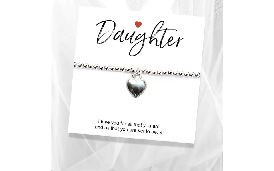 Aye Do Gifts Silver-plated Puff Heart Charm Bracelet - Adjustable 15-20cm 6-8 Inch