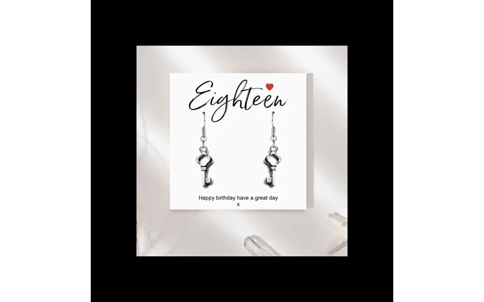 Aye Do Gifts Sterling Silver 18th Birthday Heart Earrings
