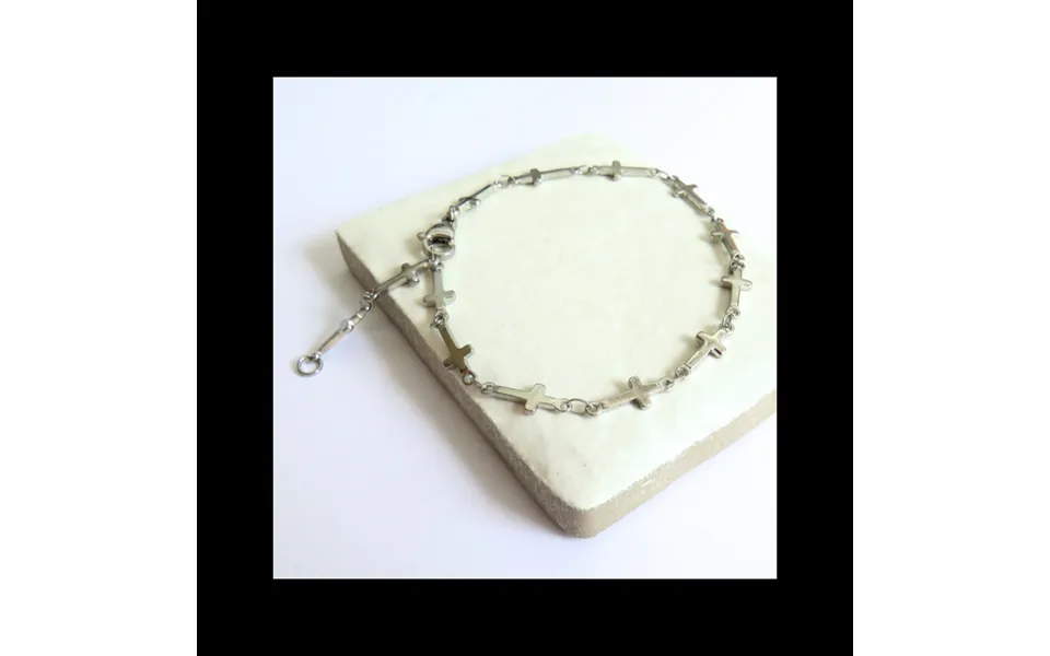 Aye Do Gifts Sterling Silver Cross Chain Bracelet - 15-20cm Adjustable