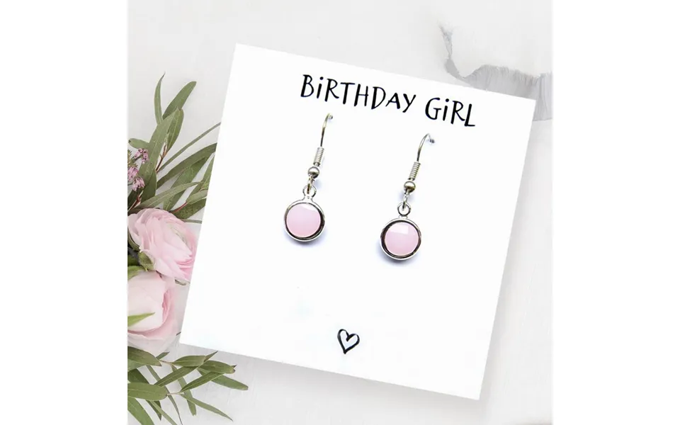 Aye Do Gifts Sterling Silver Plated Birthstone Charm Drop Earrings - Letterbox Friendly, Handmade In Scotland