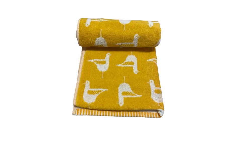 Bellissimo Home 100% Turkish Cotton Seagull Jacquard Bath Towel - Ochre