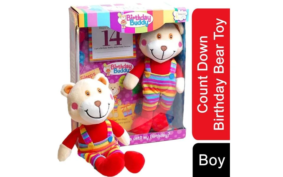 Birthday Buddy Teddy Bear - Birthday Countdown Toy For Boys & Girls