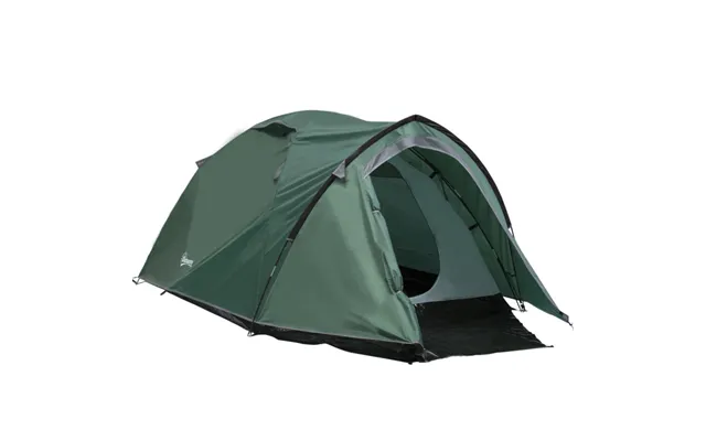 Compact Camping Tent W Vestibule Mesh Vents Hiking Green Outsunny product image