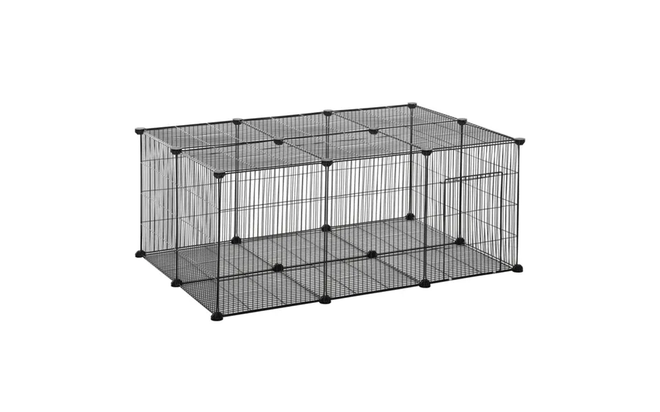 Diy Pet Playpen Cage 22 Piece With Door For Rabbits, Chinchillas, Guinea Pigs - Metal Construction