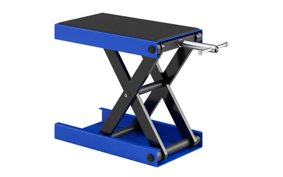 Durhand 500kg Steel Motorbike Repair Lift - Expandable X Frame Jack