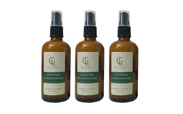 Green Laurels Aqueous Jasmine & Honeysuckle Room Spray 100ml Amber Glass - 3 Bottles product image