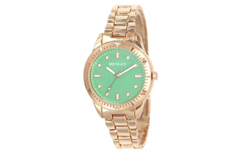 Henley Rose Gold-plated Bracelet Watch - Apple Green Dial