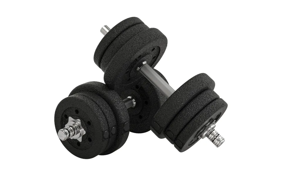 Homcom 25kg Adjustable Dumbbell Set - Chrome Bar, 4 X 2.5kg, 4 X 1