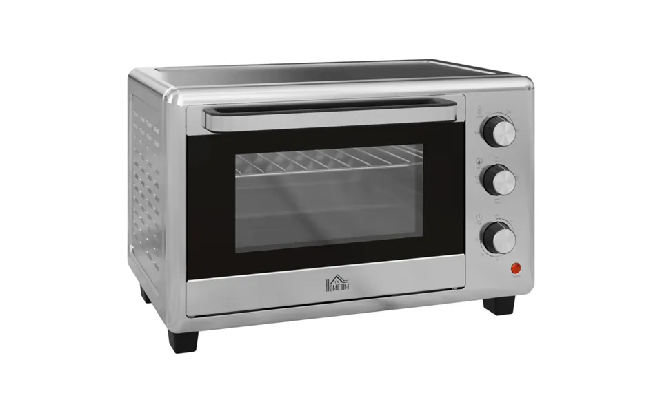 Homcom 30l Mini Oven - 60-230 Temperature, 60 Min Timer, 1600w, Silver