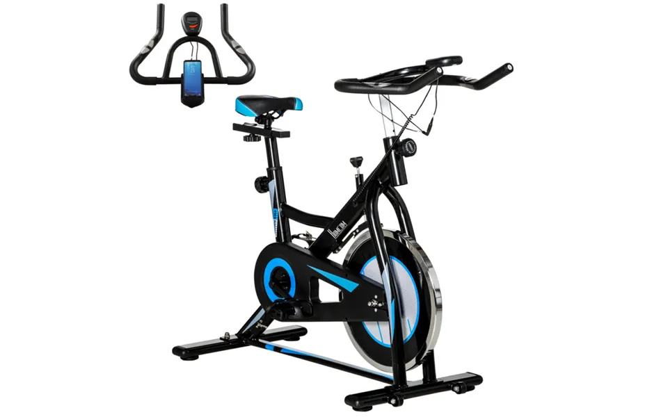 Homcom 8kg Flywheel Exercise Bike - Indoor Cycling, Cardio Workout, Adjustable Seat & Handlebars, Lcd Display