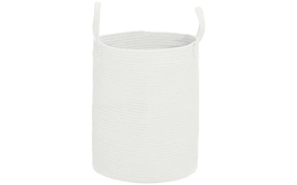Homcom Cotton Rope Laundry Basket - 36l Capacity, Natural, With Handles