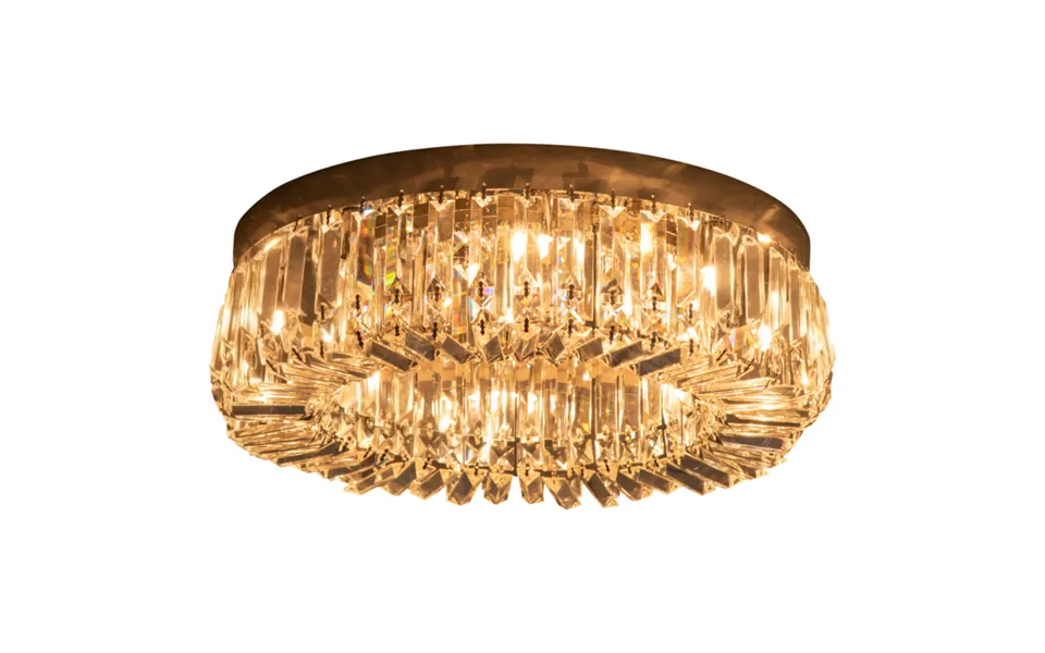 Homcom Crystal Ceiling Light Pendant Chandelier Stainless Steel Silver