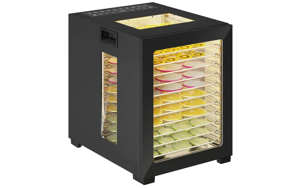 Homcom Food Dehydrator With 12 Stainless Steel Tray - 850w Food Dryer Machine