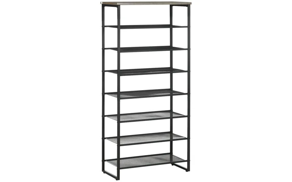 Homcom Metal 8-tier Shoe Rack Storage Shelf - Holds 21-24 Pairs For Entryway