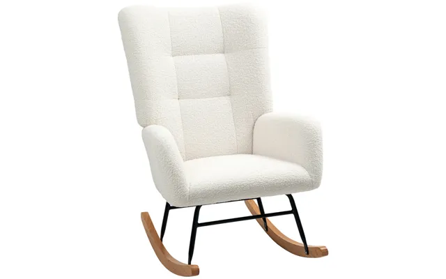 Homcom Teddy Fleece Rocking Chair - 90 To 115 Rocking Angle, High-density Foam, Cosy Fleece Upholstery product image