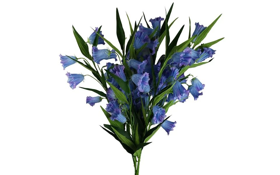 Leaf 100cm Artificial Trumpet Flower Stems - Blue Pack Of 6