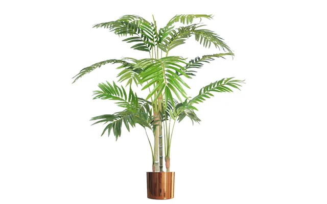 Leaf 120cm Realistic Artificial Areca Palm With Copper Metal Planter product image