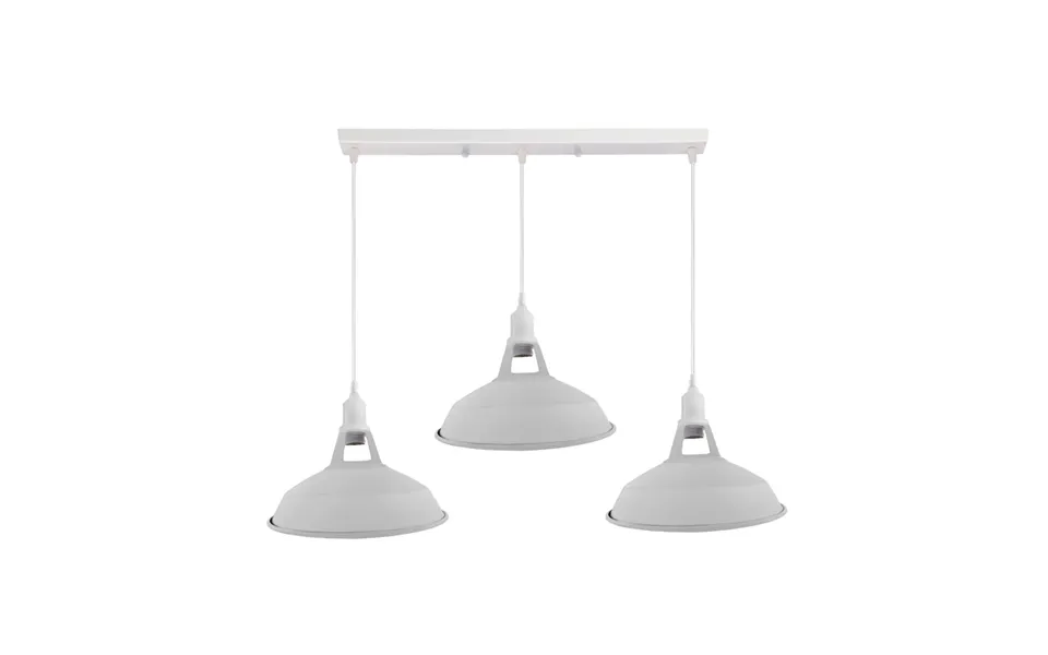Ledsone 3-light Barn-slotted Metal Pendant Set - 95cm Adjustable Cables