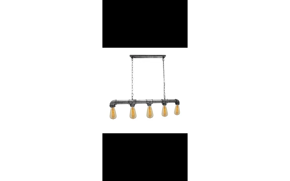 Ledsone Brushed Silver Waterpipe Chandelier - 5 Light Industrial Pendant Light 82