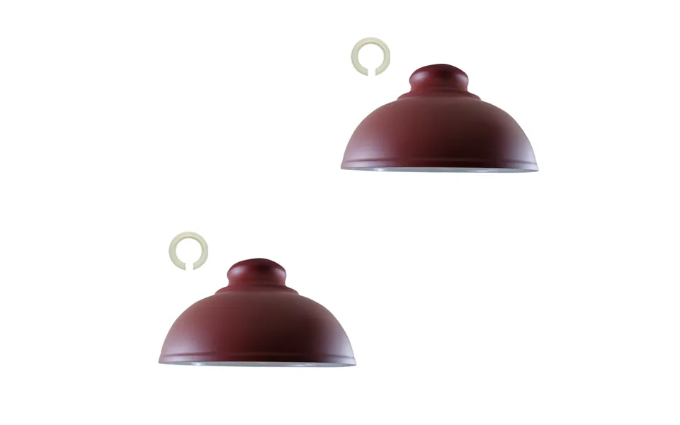 Ledsone Burgundy Metal Lamp Shades - 29cm Diameter X 17cm Height 2 Pack