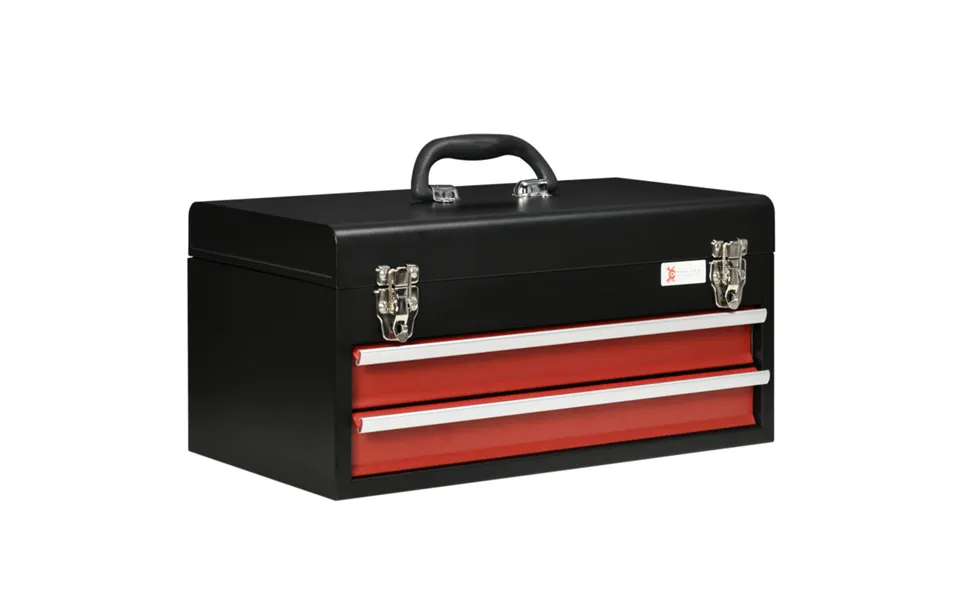 Lockable 2-drawer Tool Chest With Ball Bearing Runners - 46cm X 24cm X 22cm