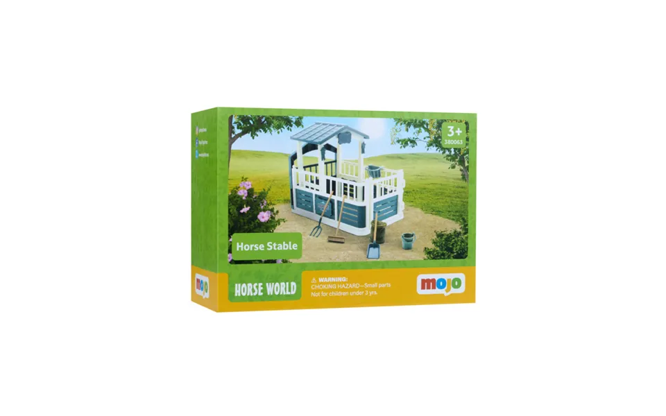 Mojo Fun Polyvinyl Chloride Horse Stable Playset - Equestrian Toy Set