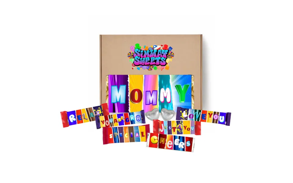 Mothers Day Gift Box With Fun Chocolate Bar Wrappers - Mommy