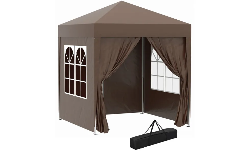 Outsunny 2 X 2m Pop-up Gazebo Canopy - Coffee