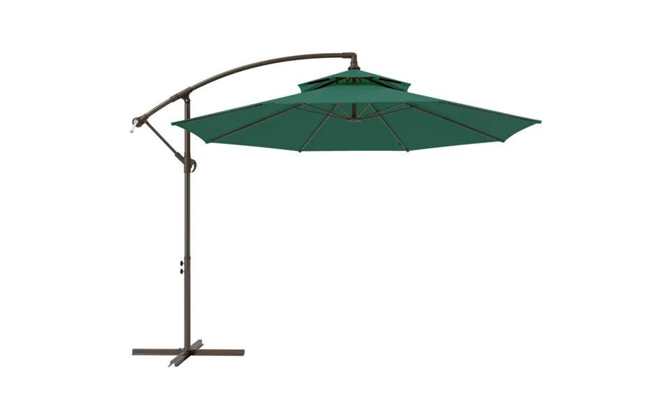 Outsunny 2.7m Cantilever Parasol Umbrella - Green