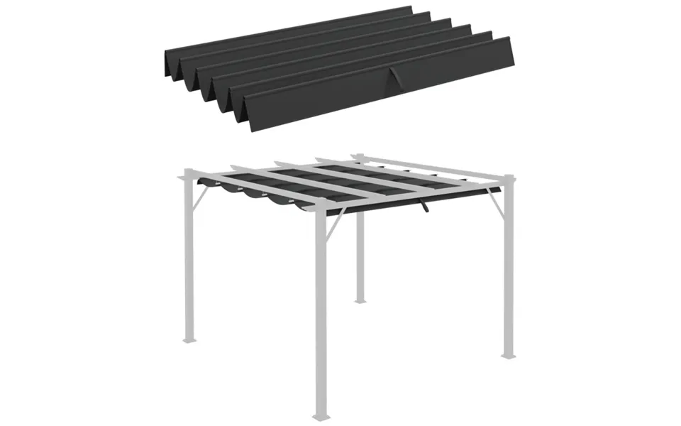 Outsunny 3 X 3m Pergola Replacement Canopy - Grey Fabric Only